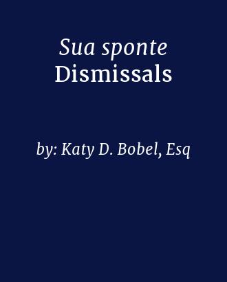Sua sponte Dismissals